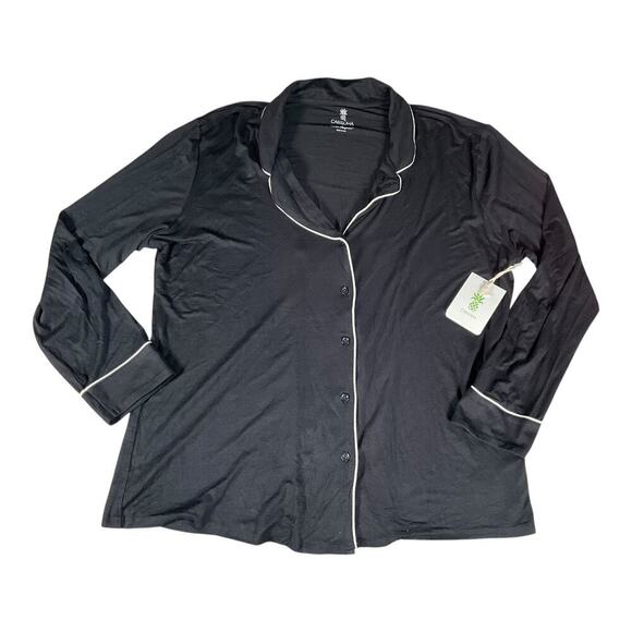 Cariloha Sleepwear Pajama Top Bamboo Viscose Button Up Long Sleeve Size XL NWT - Picture 5 of 11